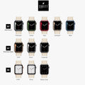 cream band with silver buckle in in all apple watch colors